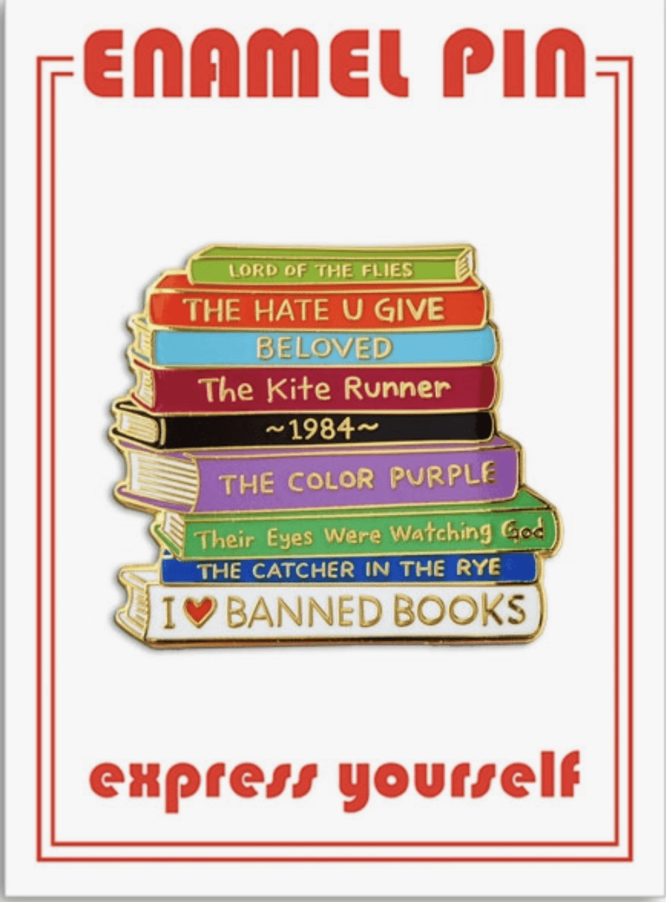 Banned Book pin