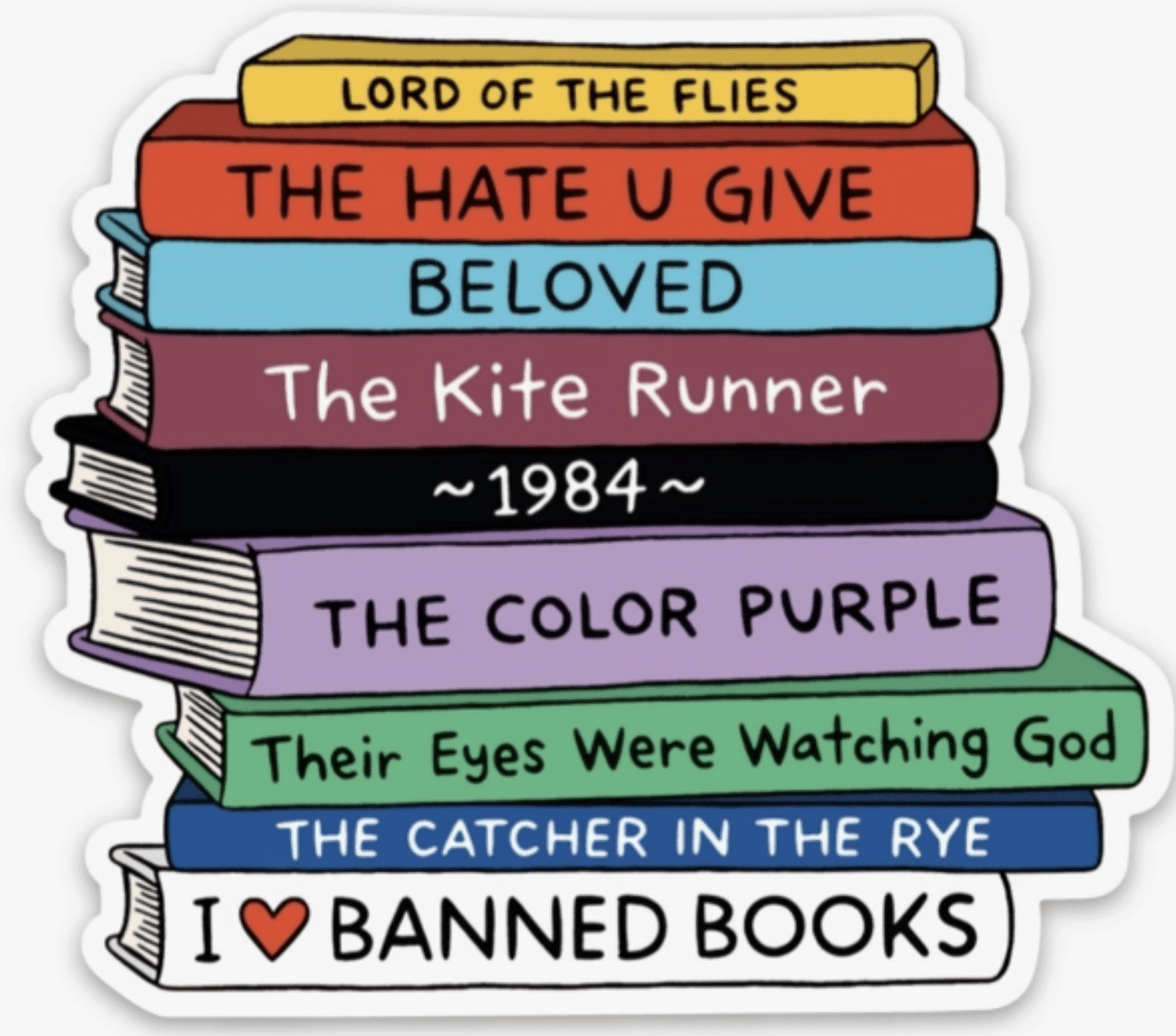 Banned Book stickers