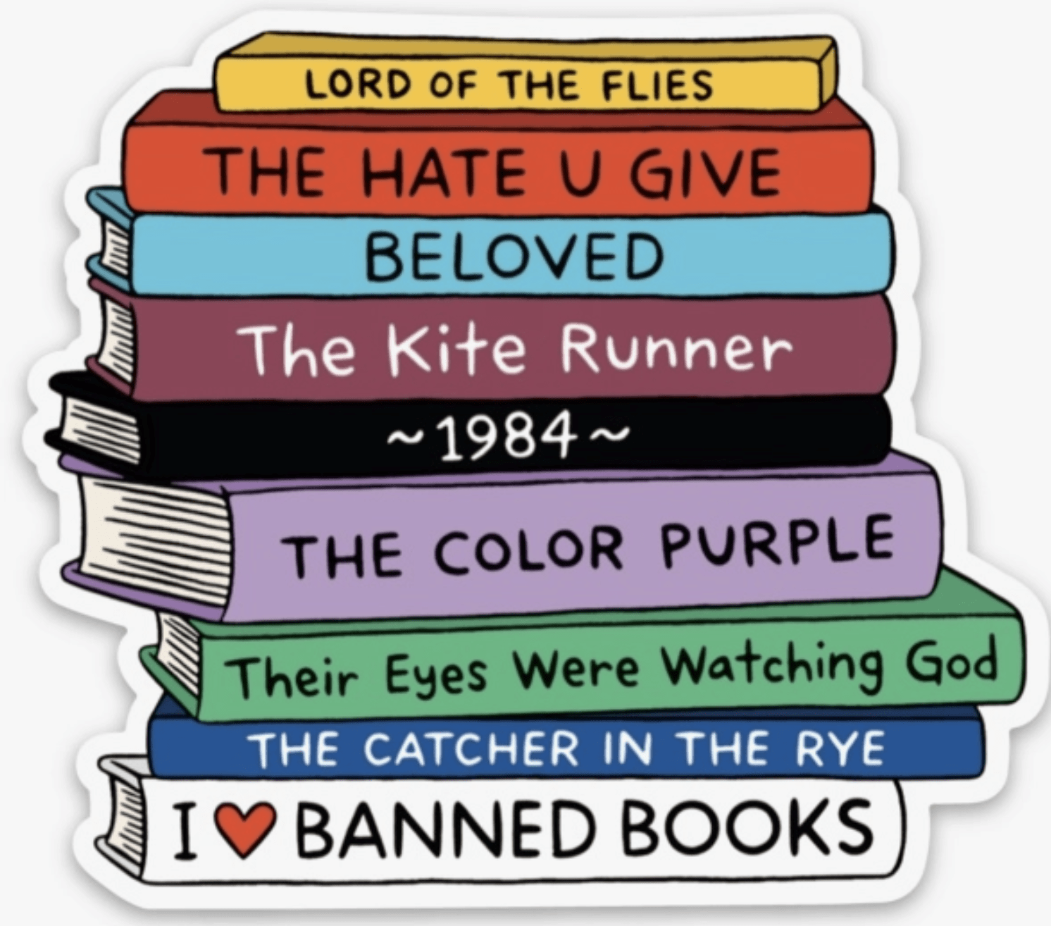 Banned Book stickers